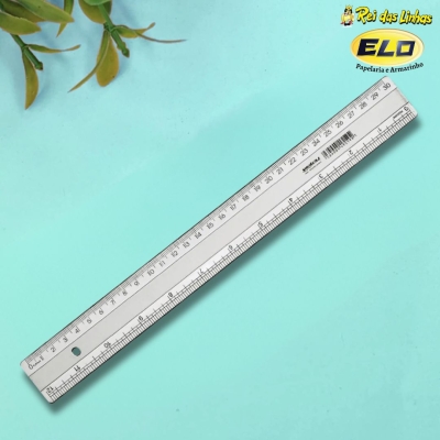 REGUA WALEU ALUMINIO 30CM-