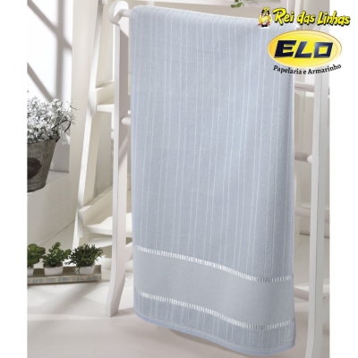 TOALHA BANHO DOHLER VELOUR ARTESANALLE LISO 70X140-4816 AZUL ACINZENTADO