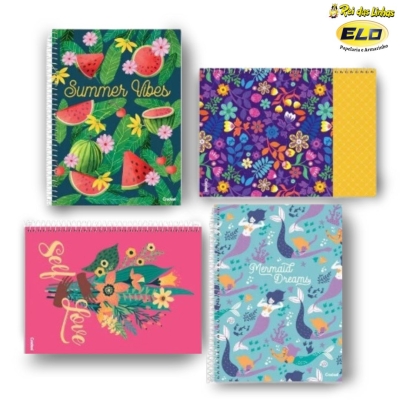 CADERNO CREDEAL UNIV C/D 1MT 80FLS MY COLLECTION-FEM NEW