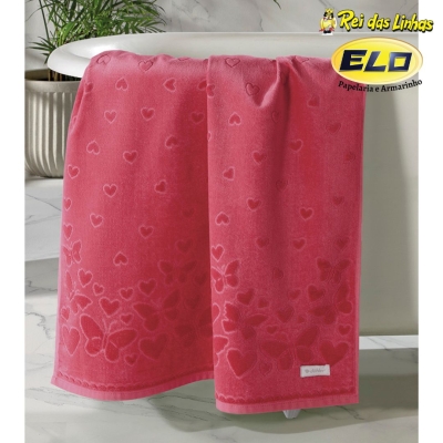 TOALHA ROSTO DOHLER VELOUR ROMANCE-PINK 10366