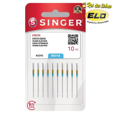 AGULHA MAQUINA SINGER PONTA OURO PCT10 2045(SITE)-90/14