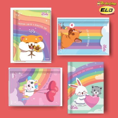CADERNO CREDEAL UNIV C/D BROCHURA 80FL LALA PETS-
