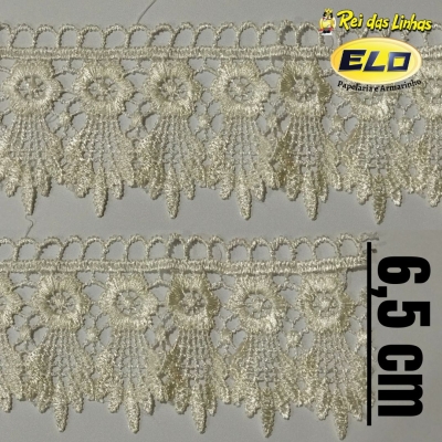 RENDA GUIPURE PROCH. PC 13,70MT 6,5CM CHL623(SITE)-OFF WHITE