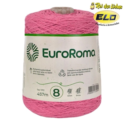 BARBANTE EURO ROMA 600GR N.8-500 ROSA