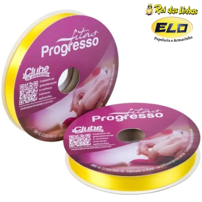 FITA CETIM PROGRESSO SIMPLES PC 50MTS N.3-763 AMARELO GEMA