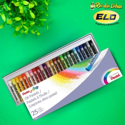 GIZ DE CERA PENTEL PASTELS OIL C/25 CORES PHN-25-