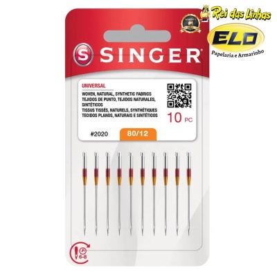 AGULHA MAQUINA SINGER C/10 E2020(SITE)-80/12