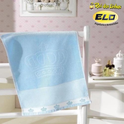 TOALHA VISITA DOHLER VELOUR P/BORDAR BABY CLASSIC-7239 AZUL