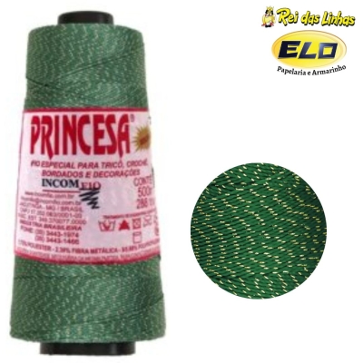 LINHA PRINCESA C/ BRILHO-3214 VERD. BANDEIRA C/OURO