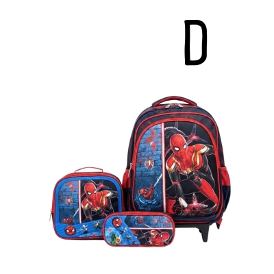KIT MOCHILA CARRINHO+LANCHEIRA+ESTOJO SPIDER MAN- Escolha o modelo