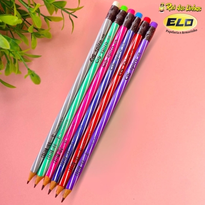LAPIS CIS PRETO HB C/BORRACHA SPIRO-