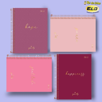 CADERNO CADERSIL UNIV C/D 1MT 88FLS SWEETLY-