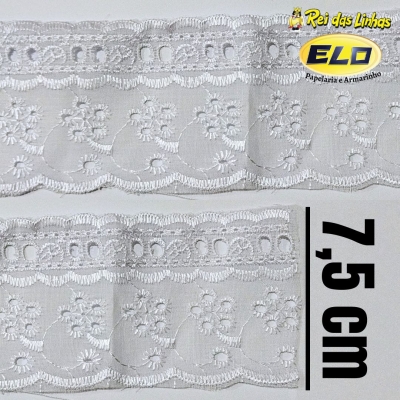 BORDADO PAS.FT. NYBC 7,5CM CTL073 PC 13,70MT(SITE)-BRANCO