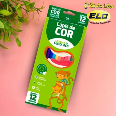 LAPIS DE COR LEO E LEO 12 CORES SEXTAVADO-