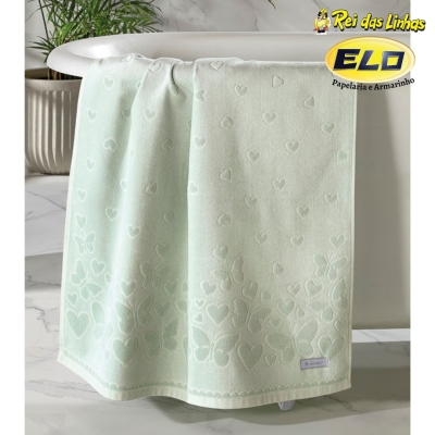 TOALHA BANHO DOHLER VELOUR ROMANCE-VERDE 9503