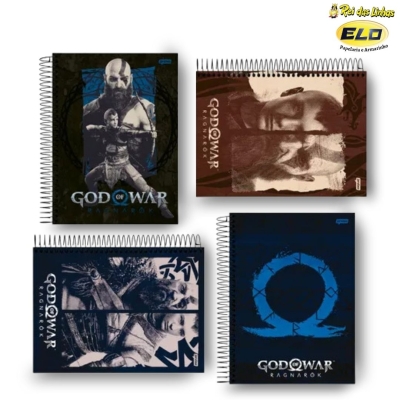 CADERNO JANDAIA ESP UNIV C/D 1MT 80FLS GOD OF WAR-