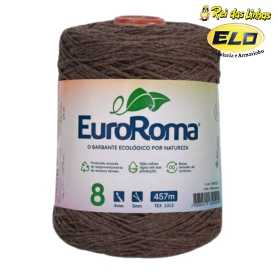 BARBANTE EURO ROMA 600GR N.8-1100 MARROM