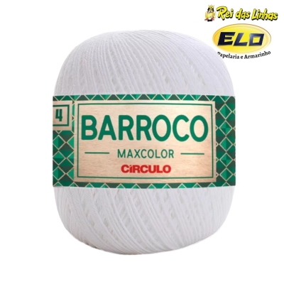 BARBANTE BARROCO MAXCOLOR N.4 200G-8001 BRANCO