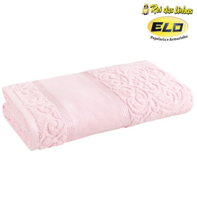 TOALHA BANHO KARSTEN P/BORDAR MELINA 90X150CM-ROSA QUARTZO