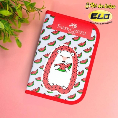 ESTOJO ESCOLAR FABER CASTELL NYLON-PORCO ESPINHO