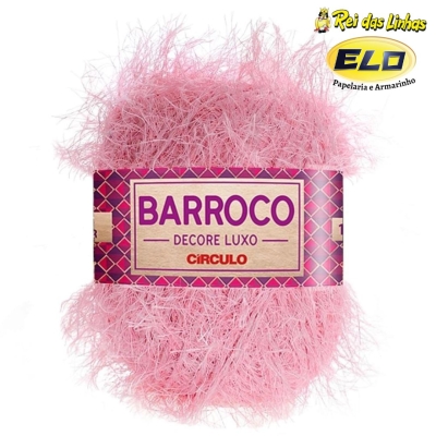 BARBANTE BARROCO DECORE LUXO CIRCULO-3526 ROSA CANDY