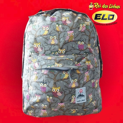 MOCHILA REPUBLIC VIX COSTAS COTTON CG31217-CINZA ESTAMPADA