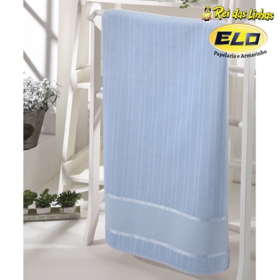 TOALHA ROSTO DOHLER VELOUR BORDAR BELLA LISO-3792 AZUL CLARO