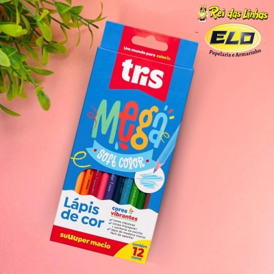 LAPIS DE COR TRIS 12 CORES MEGA SOFT COLOR-